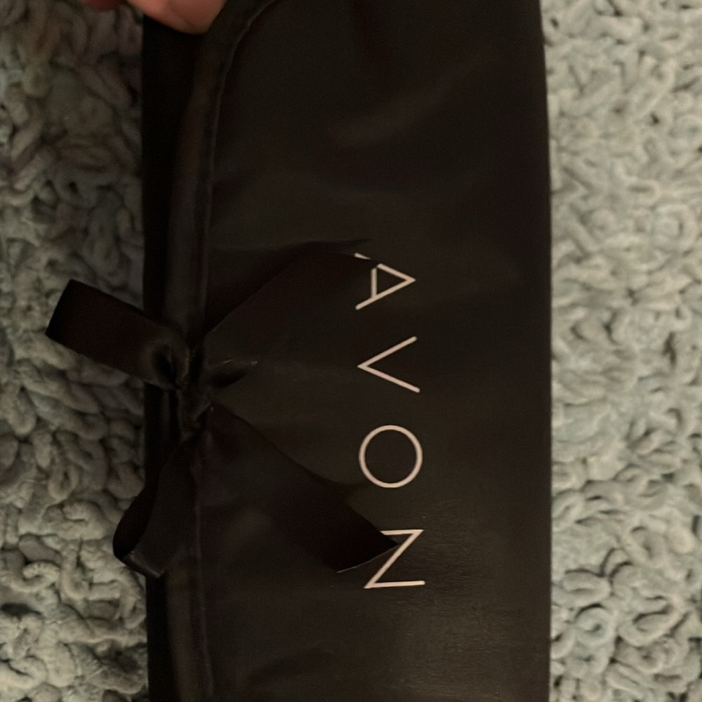 Avon Roll-up Black Makeup Bag